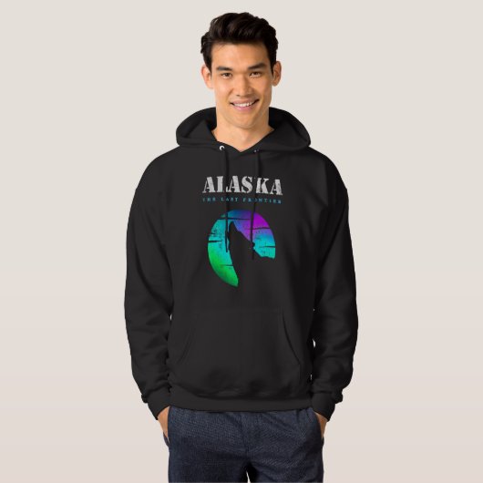 Howling Wolf Alaska Native American Alaska Tribal Hoodie (Voorkant volledig)