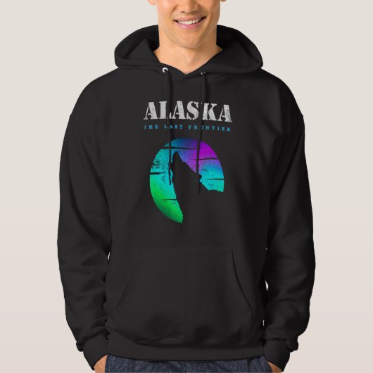 Howling Wolf Alaska Native American Alaska Tribal Hoodie (Voorkant)