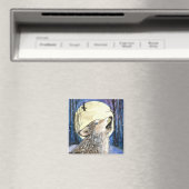 Howling - Wolf Art Magneet (Insitu (Vaatwasser))