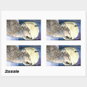 Howling - Wolf Art Rechthoekige Sticker (Vel)