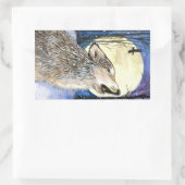 Howling - Wolf Art Rechthoekige Sticker (Tas)