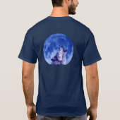 Howling Wolf at Moon T-shirt (Achterkant)
