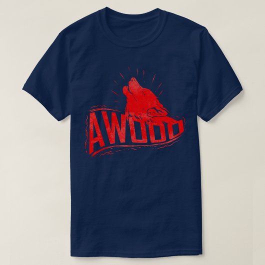 Howling Wolf Awooo Halloween T-shirt (Design voorkant)