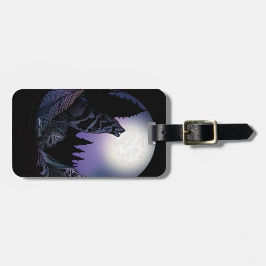 Howling Wolf Bagagelabel (Voorkant horizontaal)