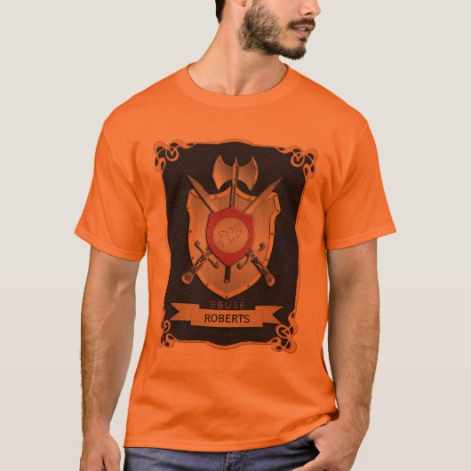 Howling Wolf Battle Crest Sigil Black T-shirt (Voorkant)