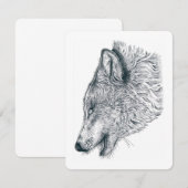 Howling Wolf Bedankkaart (Voorkant / Achterkant)