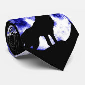 Howling Wolf bij Moon Stropdas (Opgerold)