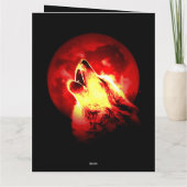 Howling Wolf bij Rode Nacht Kaart (Achterkant)