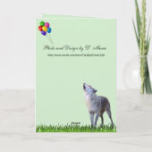 Howling Wolf Birthday Kaart (Achterkant)