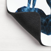 Howling Wolf blue sparkly rooksilhouet Muismat (Hoek)