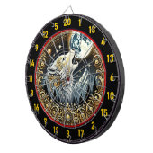 Howling Wolf brengt wilde geest en avontuur Dartbord (Voorkant Rechts)