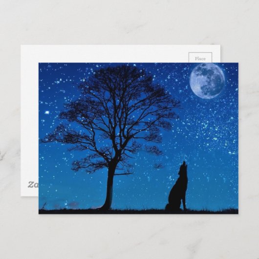 Howling Wolf Briefkaart (Voorkant / Achterkant)