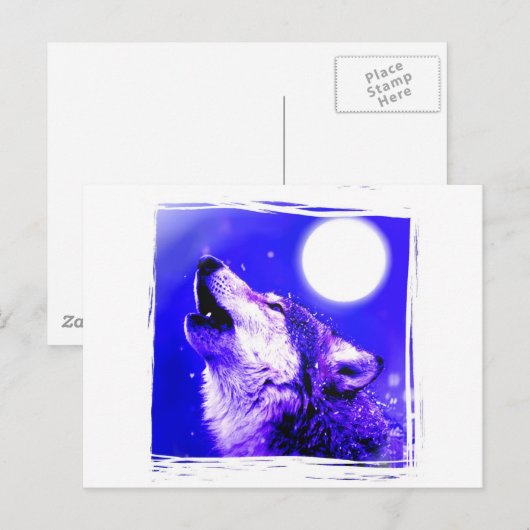 Howling Wolf Briefkaart (Voorkant / Achterkant)