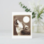 Howling Wolf Briefkaart (Staand voorkant)