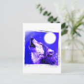 Howling Wolf Briefkaart (Staand voorkant)