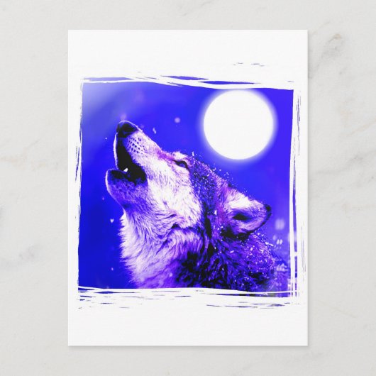 Howling Wolf Briefkaart (Voorkant)
