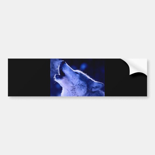 Howling Wolf Bumpersticker (Voorkant)