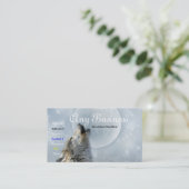 Howling Wolf busines card 02klantgerichte Visitekaartje (Staand voorkant)
