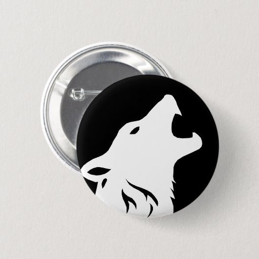 Howling Wolf Button (Voorkant /achterkant)