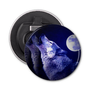 Howling Wolf Button Flesopener