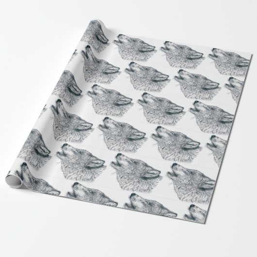 Howling Wolf Cadeaupapier (Uitgerold)