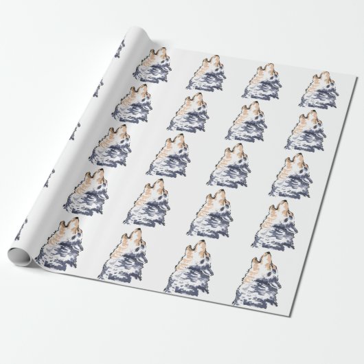 Howling Wolf Cadeaupapier (Uitgerold)