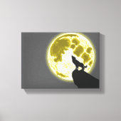 howling wolf canvas afdruk (Voorkant)