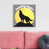Howling Wolf Canvas print Wall Art (Insitu (Woonkamer))