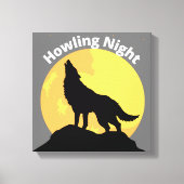 Howling Wolf Canvas print Wall Art (Voorkant)