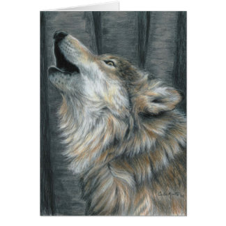 Howling Wolf Card