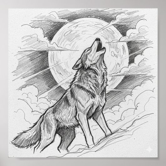 Howling Wolf Concept Art Poster (Voorkant)