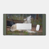 Howling Wolf Desk Mat (Keyboard & Muis)