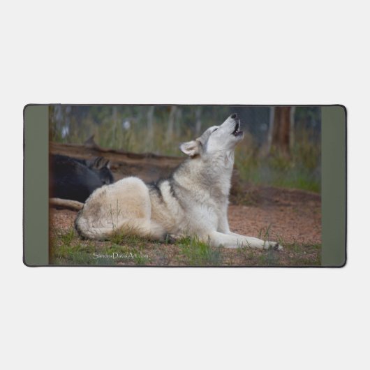 Howling Wolf Desk Mat (Voorkant)