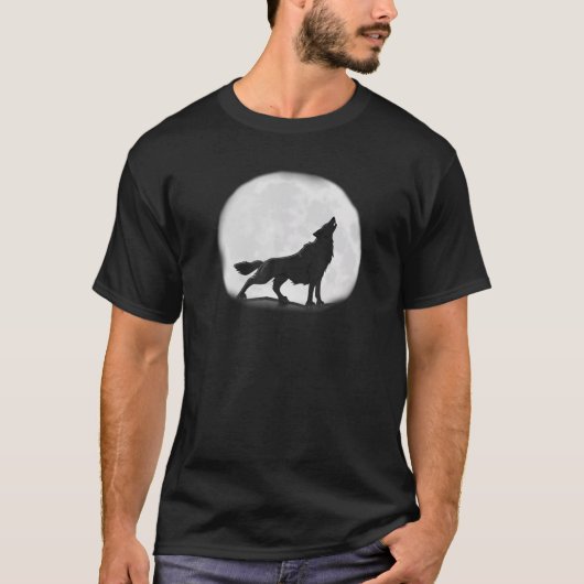 Howling Wolf en Big Moon Cool T-shirt (Voorkant)