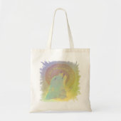 Howling Wolf en Mandala Planten Lijst Tote Bag (Voorkant)