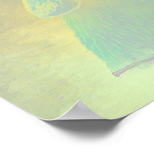 Howling Wolf en Mandala Poster (Hoek)