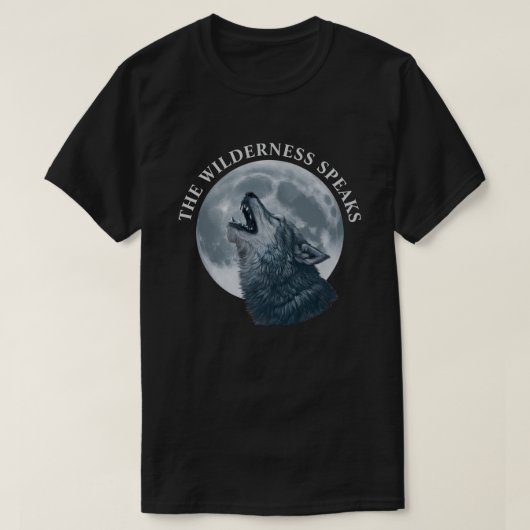 Howling Wolf en Moon T-shirt (Design voorkant)