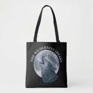 Howling Wolf en Moon Tote Bag