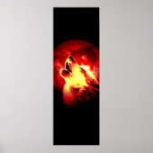 Howling Wolf en Red Moon Poster (Voorkant)