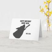 Howling Wolf Face-verjaardagskaart: naam vooraan Kaart (Gele Bloem)