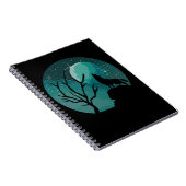 Howling Wolf Forest Animal Moon Natuur Love Notitieboek (Rechterzijde)