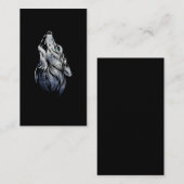 Howling Wolf Forest Animal Wolves Art Visitekaartje (Voorkant / Achterkant)