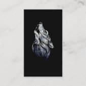 Howling Wolf Forest Animal Wolves Art Visitekaartje (Voorkant)