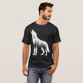 Howling Wolf Forest Moon T-shirt (Voorkant volledig)