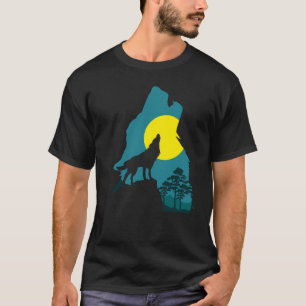 Howling Wolf Forest Natuur Animal T-shirt