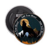 Howling Wolf Full Moon Button Flesopener (Voorkant)