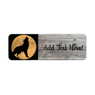 Howling Wolf Full Moon Etiket