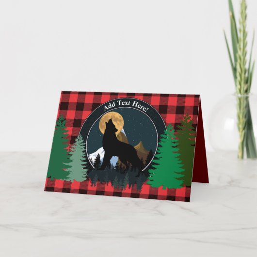 Howling Wolf Full Moon Kaart (Voorkant)