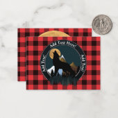 Howling Wolf Full Moon Notitiekaartje (Voorkant / Achterkant in situ)