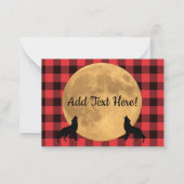 Howling Wolf Full Moon Notitiekaartje (Achterkant)